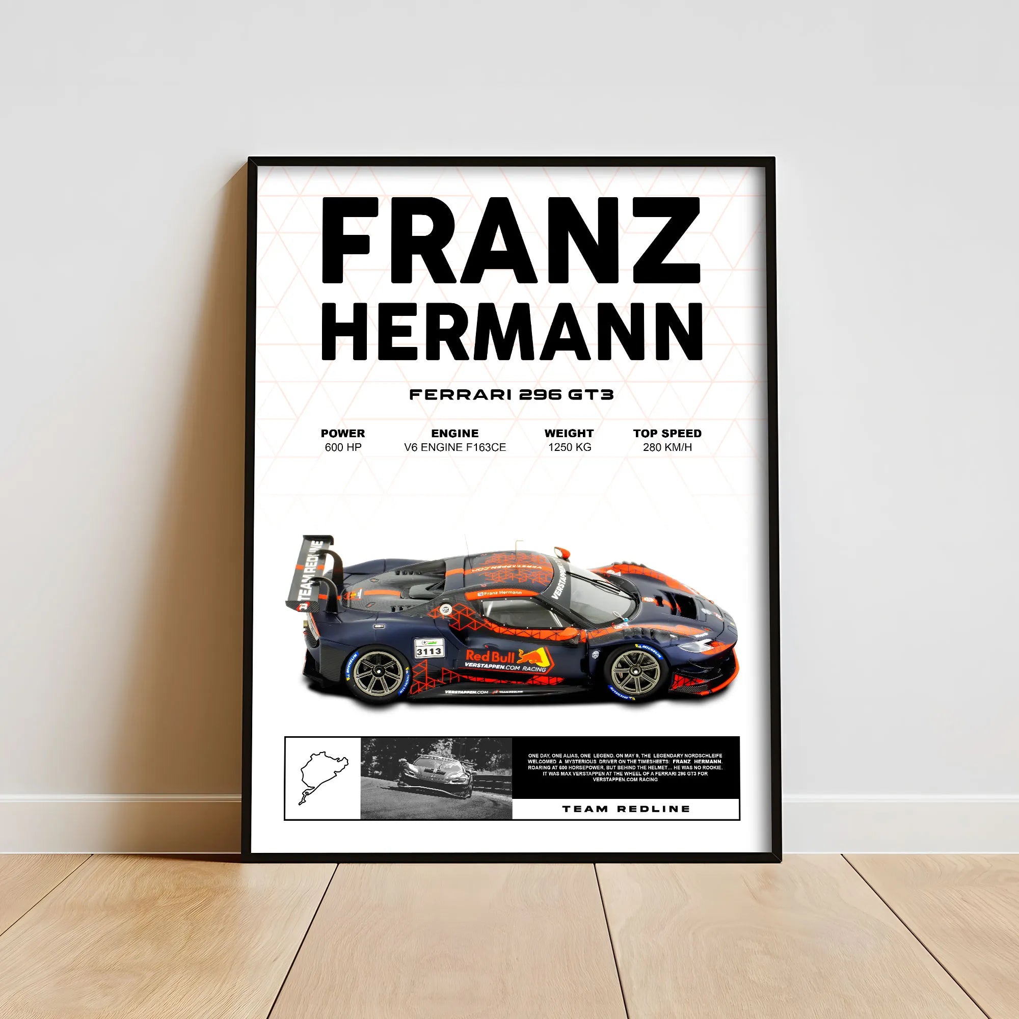 franz-hermann-ferrari296-gt3-max-verstappen3-nurburgring-nordschleife-cuadro-decorativo-minimalista-hogar-pilotos-f1-monstaki-chile-24horasdenurburgring-infiernoverde-greenhell-motorsport