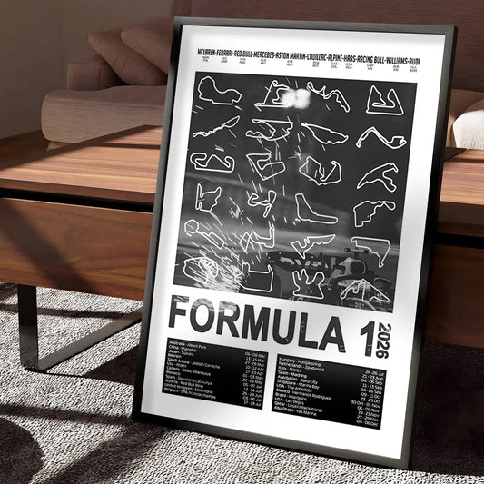 Cuadro Calendario F1 2026 Procircuit